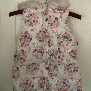 Kids Large Gymboree White Flower Vest